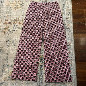 Anthropologie Maeve "The Colette" Pants - pink/black pattern - RARE - Size 28